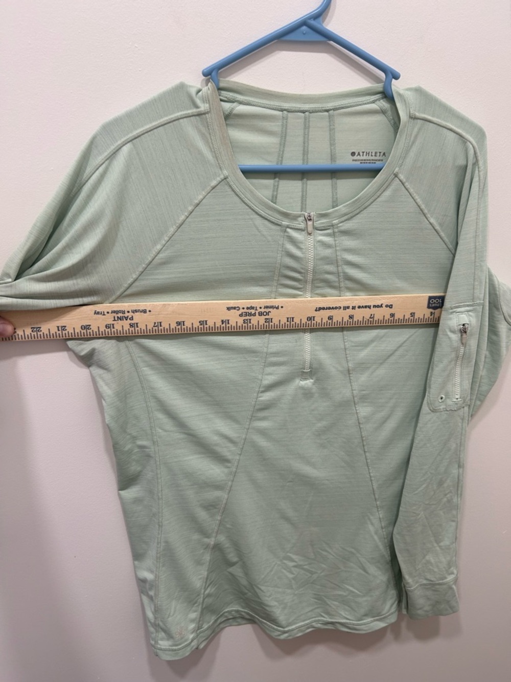 Athleta Long Sleeve Pacifica Illume Womens Size XL Mint Green Fitted Top Contour - Picture 5 of 9